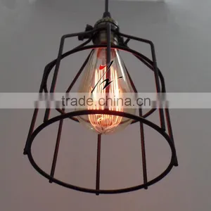 Antique Metal E27 Lamp Shade Iron Bird Cage Pendant Light thumbnail-2