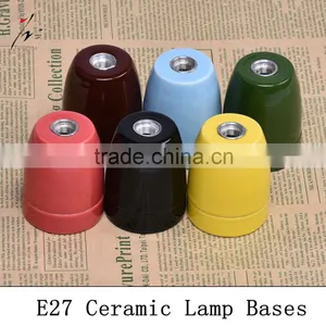 E27 CE Ceramic Lamp Holder Colorful Porcelain Screw Bulb Socket Vintage Light Bases thumbnail-1
