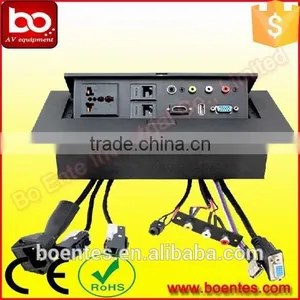 Conference Multimedia Box for Desktop Pop Up Socket With HDMI Wires Cables thumbnail-4