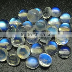 Natural Round Shape Loose Gemstone Rainbow Moonstone, 8mm Rainbow Moonstone Cabs thumbnail-1