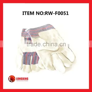 Factory Supply Hot-selling Half Leather Glove,Cow Split Leather Glove, Leather Working Gloves thumbnail-1