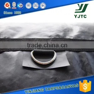 18 oz Black Pvc Vinyl Tarps With D-rings 27' x 16' thumbnail-6