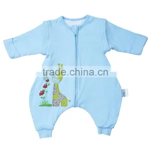 100% Cotton Anti Kicking Infant Child Foot Sleeping Bag Long Sleeve Without Filling Blue Style thumbnail-1