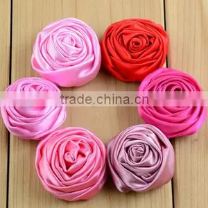 Hot ! Satin Ribbon Roses Flower for Wedding Decoration thumbnail-1