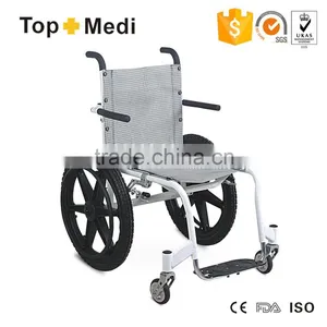 Rehabilitation Therapy Supplies Topmedi High End Aluminum Lightweight Leisure and Sport Pool Wheelchair thumbnail-1