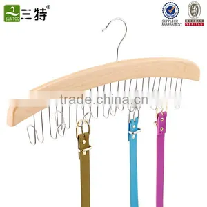 Hot Sale Cheap Wooden Rotating Tie Hanger thumbnail-2