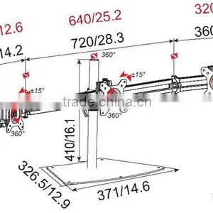 Hot Sale Multi Monitor Stand Lcd Monitor Standlcd Monitor Mount thumbnail-2