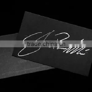 Hot Sell Promotional Black Cardboard Silver Stamping Business Card Printing thumbnail-1