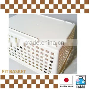Stacking Plastic Baskets Storage Item Made in Japan , Available in 2 Color thumbnail-4