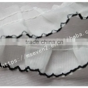Good Price 3cm Width Folding Cotton French Tulle Lace for Dress thumbnail-4