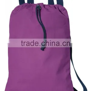 Canvas Soft Cotton Drawcord Toggle Cinch Pack Promotional Drawstring Backpack thumbnail-2