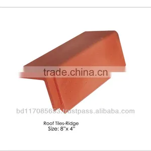 Roof Tiles Ridge, Clay, Natural Color/ Eco Friendly/ Heat Insulation/ Water Resistance/ Cooler thumbnail-1