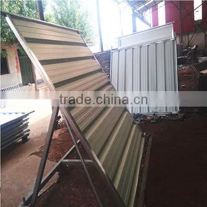 Haotian Blue Color Bond Corrugated Sheet Free Standing Temporary Steel Hoarding Panel Fencing thumbnail-4