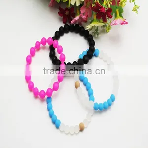 Silicone Beads Bracelets Fashion Wristbands thumbnail-2
