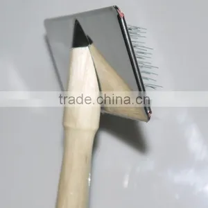 Pet Grooming Tool Wooden Dog Slicker Brush thumbnail-6