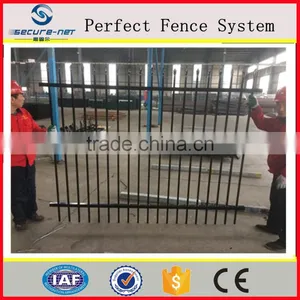 Steel Tube Iron Fence Panel In Balack Color Galvanized Fence Panel thumbnail-4
