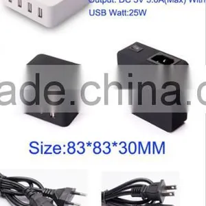 Home Appliance Portable Mini Multi 4 Usb Port Wall Charger for Phone thumbnail-2