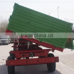 Hot Sale Euro Style Tractor Use Hydraulic 9Ton,heavy Duty Farm Tipping Trailer, Rear and Side Tipping With CE thumbnail-1