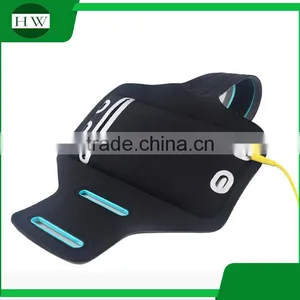 Logo Printed Smart Phone Luminous Reflective Armband Running Stretch Mobile Phone Armbag Arm Band thumbnail-5