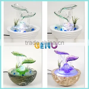 Colour Beautiful Ceramic Base Glass Mini Water Fountain for 2017 Hot Selling thumbnail-1