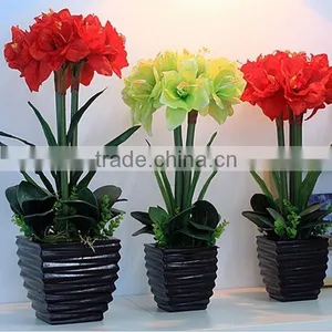 Realistic PU Artificial Clivia Flowers for Wedding Decoration thumbnail-1