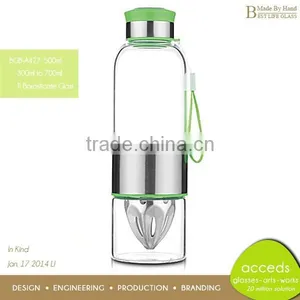 Personalized Borosilicate Glass Portable Bicycle Water Bottle BPA Free thumbnail-3