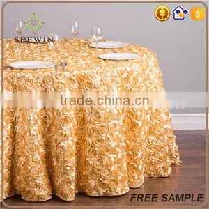 Garment Rosette Round Table Cloth for Wedding/party/banquet thumbnail-2