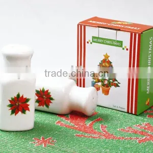 Porcelain Salt&pepper Set With Decal Printing for Christmas thumbnail-1