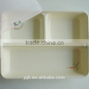 100% Melamine Plate Melamine Snack Tray With 3components thumbnail-3