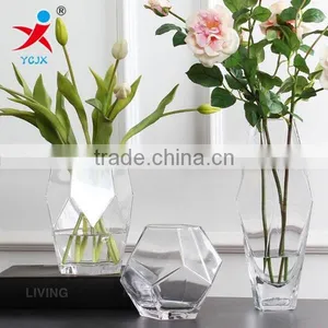 Geometric Glass Vase/flower/plant Containers/creative Glass thumbnail-1