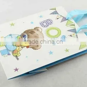 Printed Foldable Gift Bag With Bear Pattern/ Shopping Paper Bag thumbnail-1