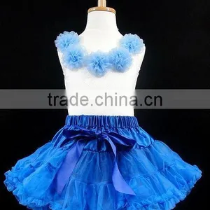 Royal Blue Chiffon Fluffy Skirts for Children Lovely Soft Style Skirts 0-6 T Many Colors thumbnail-1