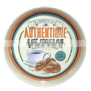 Round Printing Metal Serving Tray/ Party Tray thumbnail-2