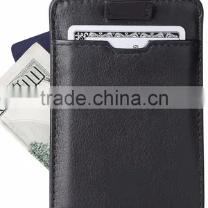Italian Leather Ultra Thin Card Holder Slim Card Sleeve Wallet With RFID Protection thumbnail-2