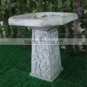 Antique Garden Fiberglass Clay Bird Bath Wholesale thumbnail-1