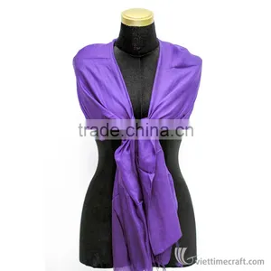 Authentic Silk Scraft, 100% Handmade in Vietnam, Dyed Color, Various Pattern thumbnail-6