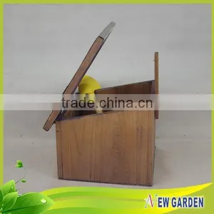 Good Services Cheap Square Orange Wooden Plant Pot Cover thumbnail-6