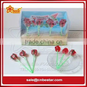 Fruity Flavor Rose Shaped Sweet Hard Lollipop thumbnail-1