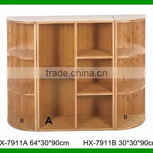 Cheap Modern Bamboo Book Cabinet, Storage Cabinet, Display Cabinet thumbnail-1