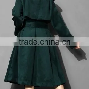 2014 Winter Storm Flap Self-tie Belted Wool Blend Coat ,cold Winter Outside Wear ,Double Breasted Wool Coat thumbnail-6