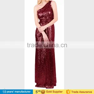 Sparkly Rose Gold Champagne Infinity Bridesmaid Long Wedding Party Dresses for Women With Sequins thumbnail-4