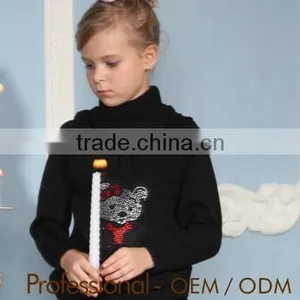 Kids Fashion Sweater With Turtle Collar Wool Customize Designs Peruvian thumbnail-1
