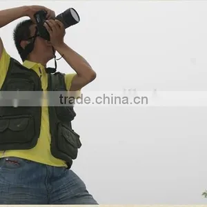 Man's Outdoor Multi-pocket Vest Outdoor Hiking Photography Canvas Vest Waistcoat Of Photographer Made in China thumbnail-1