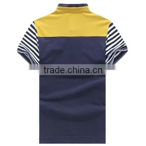High Quality 100% Cotton Collar Pocket Men T-shirt thumbnail-3