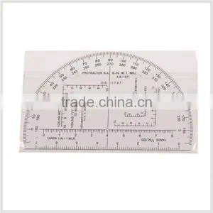 Kearing Brand Round Transplant Plastic 6 Inch Military Protractor With Accurate Scale for Military Use thumbnail-1