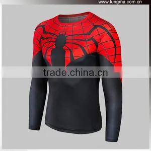 Spandex / Polyester Sublimation Short Sleeve Compression Shirts thumbnail-6