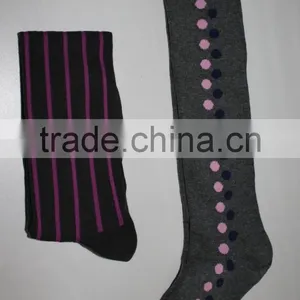 Fashion Combed Cotton Jacquard Knee High Socks thumbnail-3