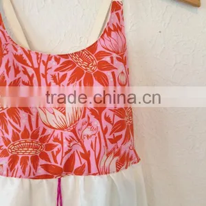 Fashion Printed Beach Girl Dress Of 9 Years Old With Front Tassel thumbnail-4