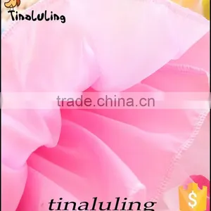 New Arrival Children Tulle Skirt With Flower Petal Kids Flower Girls Tulle Skirt thumbnail-3