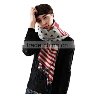 1 pc Spandex Material Couple Design American Flag Fashion Scarf,latest Scarf Design,shawl thumbnail-1